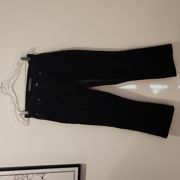 RALPH LAUREN JEANS CO SIZE 2 PETITE BLACK CORDUROY PANTS - Picture 9 of 12
